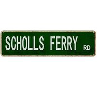 GQWJKSZ Metal Sign Scholls Ferry Road Vintage Signs Office Quotes Home Sign Kitchen Garden Pub Club Decor 4x16 Inches