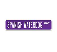 GQWJKSZ Metal Sign Spanish Waterdog WAY Vintage Signs Retro Tin Signs Funny Aluminum Sign for Home Kitchen Garden Yard Wall Pub Club Decor 4x16 Inch