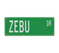 GQWJKSZ Metal Sign Zebu DR Vintage Signs Retro Tin Signs Lover Gifts Aluminum Sign Living Room Home Kitchen Garden Bedroom Wall Club Non-Fade Funny Decor 4x16 Inch