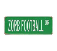 GQWJKSZ Metal Sign Zorb Football Vintage Signs Retro Tin Signs Aluminum Sign Gift for Home Living Room Club Garden Wall Yard Funny Coffee Decor 4x16 Inch