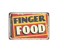 GQWJKSZ Metal Tin Sign Finger Food Vintage Tin Poster Metal Sign Wall Decoration Country Kitchen Home Garage Decor 8"x12"