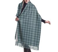 GQWJKSZ Princess Diana Memorial Tartan Women'S Long & Wide Arthur Or Macarthur Clan Family Tartan Cashmere Feel Shawl Wrap Winter Warm Scarf 77x27inch