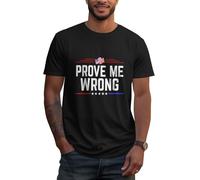 GQWJKSZ Prove Me Wrong Shirt Charlie Kirk T-Shirt Black