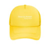 GQWJKSZ Rest in Power Charlie Kirk Trucker Hat Vintage Dad Hats Adjustable Men Women Baseball Cap Yellow