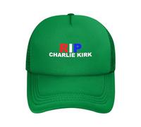 GQWJKSZ Rip Charlie Kirk 1993-2025 Trucker Hat Vintage Dad Hats Adjustable Men Women Baseball Cap Green