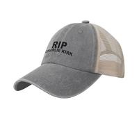GQWJKSZ Rip Charlie Kirk Trucker Hat Vintage Dad Hats Adjustable Men Women Baseball Cap Gray