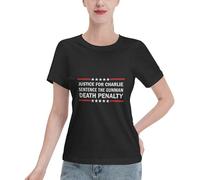 GQWJKSZ Shirt Justice for Charlie Kirk Sentence The Gunman Death Penalty Women T-Shirt
