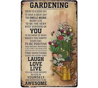 GQWJKSZ Vintage Metal Tin Sign Today is A Good Day Garden Poster Retro Metal Tin Sign Vintage Sign for Home Outside Farm Garden Coffee Wall Decor 8x12 Inch