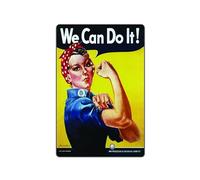GQWJKSZ We Can Do It Vintage Metal Tin Sign, Home Décor, World War Two Signs, Rosie the Riveter, Office, Restaurant Sign, Wall Décor, 8x12 inch | TSC271 |