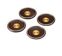 GQYMXQ Coaster Solid Wood Tea Wooden Round Copper Cup Holder Home Table Coffee Accessories Metal