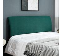 GQZGGXX Bed Headboard Cover Dust Proof Stretch Bed Head Protector Cover Washable Removable Solid Color Protective Cover Decor for Bedroom Dark green 200cm