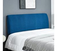 GQZGGXX Bed Headboard Cover Dust Proof Stretch Bed Head Protector Cover Washable Removable Solid Color Protective Cover Decor for Bedroom Classic blue 150cm