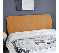 GQZGGXX Bed Headboard Cover Dust Proof Stretch Bed Head Protector Cover Washable Removable Solid Color Protective Cover Decor for Bedroom Gold color 150cm