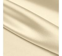 GQZJY 16 Momme Pure Colored Crepe Satin Mulberry Silk Fabric By The Meter For Clothing Lining Embroidery Handicrafts Decoration Cheongsams Wedding Attire 114cm Wide(Color:Beige)