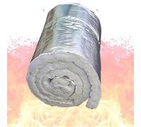 GQZJY Ceramic fibre roll Fire Insulation Ceramic Heat Resistant Sound Damping Fireproof Mat for Pizza Ovens Kilns Stoves Chimney Resistance 1260°C(Size:61cm*15m)