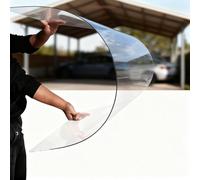 GQZJY Weather Resistant Polycarbonate Roofing Sheet, 1mm Clear PC Panel, 100% UV Protected, Heat & Sound Insulation, For Conservatory, Greenhouse, Carport, Patio Cover(Size:0.6x1m,Color:1mm)