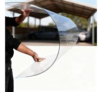 GQZJY Weather Resistant Polycarbonate Roofing Sheet, 1mm Clear PC Panel, 100% UV Protected, Heat & Sound Insulation, For Conservatory, Greenhouse, Carport, Patio Cover(Size:0.6x6m,Color:1mm)