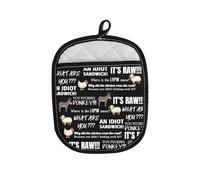 GR Baking Fans Gift Where Is The LAMB Sauce Kitchen Pot Holder Oven Mitt Funny Baker New Home Gift for Her Him (IT'S RAW)