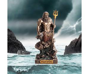 Gr od Statue Sculpture Resin Home Poseidon Sea Mythology Mini Nemesis Now