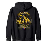 GR20 Trail Corsica France Hiking French Flag Trekking Zip Hoodie
