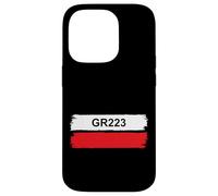 GR223 Trail Marker Normandy Cotentin Coastal Hiking Route Case for iPhone 14 Pro