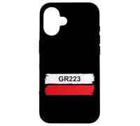 GR223 Trail Marker Normandy Cotentin Coastal Hiking Route Case for iPhone 16