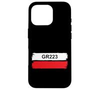 GR223 Trail Marker Normandy Cotentin Coastal Hiking Route Case for iPhone 16 Pro