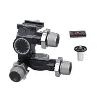 GR7 Geared Tripod Head CNC Aluminum Alloy Millimeter Micro Adjustment Type QR Plate Load Capacity 6kg(GR7)