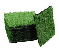 Gr8 Garden 11 x Artificial Grass Interlocking Floor Decking Tiles Outdoor Patio Garden Turf in Green Gr8 Garden Green