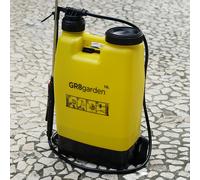 Gr8 Garden 12L Backpack Manual Pressure Sprayer With Lance Garden Weed Killer Knapsack in Yellow Gr8 Garden Yellow