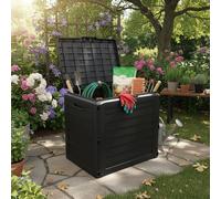 Gr8 Garden 140L Anthracite Garden Storage Box with Lid in Dark Grey Gr8 Garden Dark Grey