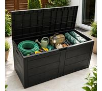 250L Garden Storage Box Waterproof Lockable Outdoor Cushion Tool Toy Chest