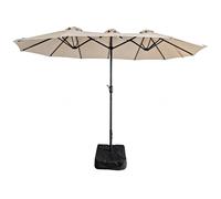 Gr8 Garden 4.6M Garden Parasol Double Sided Umbrella in Beige Gr8 Garden Beige