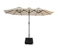 Gr8 Garden 4.6M Garden Parasol Double Sided Umbrella in Beige Gr8 Garden Beige