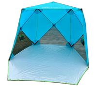 Gr8 Garden Blue Pop Up Family Beach Tent Sun Shade Camping Shelter 3-4 Person UPF50+ UV