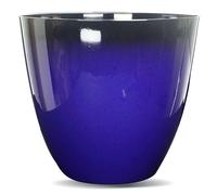 Gr8 Garden Blue Round Glazed Effect Egg Cup Planter Patio Flower Plant Pot Tub
