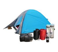 Gr8 Garden 2 Person Camping Starter Set 2 x sleeping bags 2 x Mats 1 x Tent 1 x Lantern