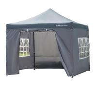 Commercial Grade Grey Pop Up Gazebo Waterproof Heavy Duty Tent 3x3m