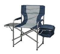 Gr8 Garden Folding Directors Camping Chair Portable Seat with Side Table Storage Cooler Bag