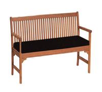 (Black) Garden Bench Pad Outdoor Waterproof Fabric 2 Seater Furniture Swing Seat Cushion