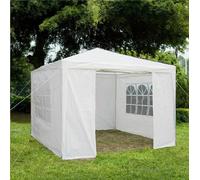 Gr8 Garden Gazebo With Sides Garden Marquee Tent 3x3m in White Gr8 Garden White