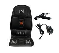 Gr8 Garden Heated Massage Seat Cushion 12V Car & Home 5 Motor Lumbar Back Heat Pad Electric