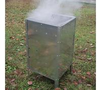 Gr8 Garden Incinerator Fire Bin 90l Burning Garden Galvanized Waste Wood Leaves Metal Trash in Silver Gr8 Garden Silver