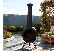 Garden Patio Chiminea Wood Burner Fire Pit Heater