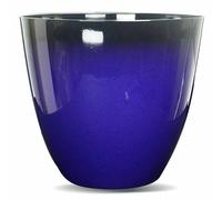 Gr8 Garden Large Round Blue Glazed Effect Egg Cup Planter Patio Flower Plant Pot Tub