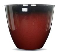 Gr8 Garden Large Round Glazed-Effect Egg Cup Planter - Red Patio Flower Pot