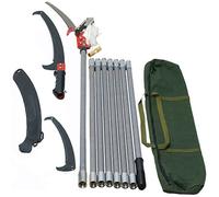 Gr8 Garden Manual 2in1 Pole Saw 7.3-27FT Extendable Pruning Tree Pruner Scissors Extending Long Handle Adjustable Length Fiberglass Aluminium Garden Cutter Tool