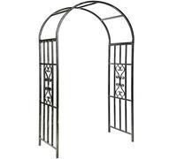 Metal Garden Patio Wedding Rose Arch Arbour Archway Climbing Plant Trellis Black