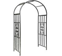 Gr8 Garden Metal Garden Patio Wedding Rose Arch Arbour Archway Climbing Plant Trellis Black