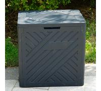 Gr8 Garden Plastic 120 Litre Garden Outdoor Storage Box in Black Gr8 Garden Black